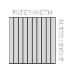 Baffle filter dimension guide for kitchen canopy